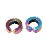 2Pcs Punk Uni Stainless Steel Non-Piercing Clip On Cuff Hoop Earrings Jewelry