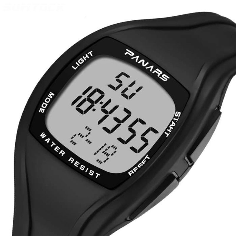 SYNOKE Pedometer Electronic Watch Men Sports Clock Montre Homme Climbing Hiking Sports Watches 50m Waterproof Multifunction