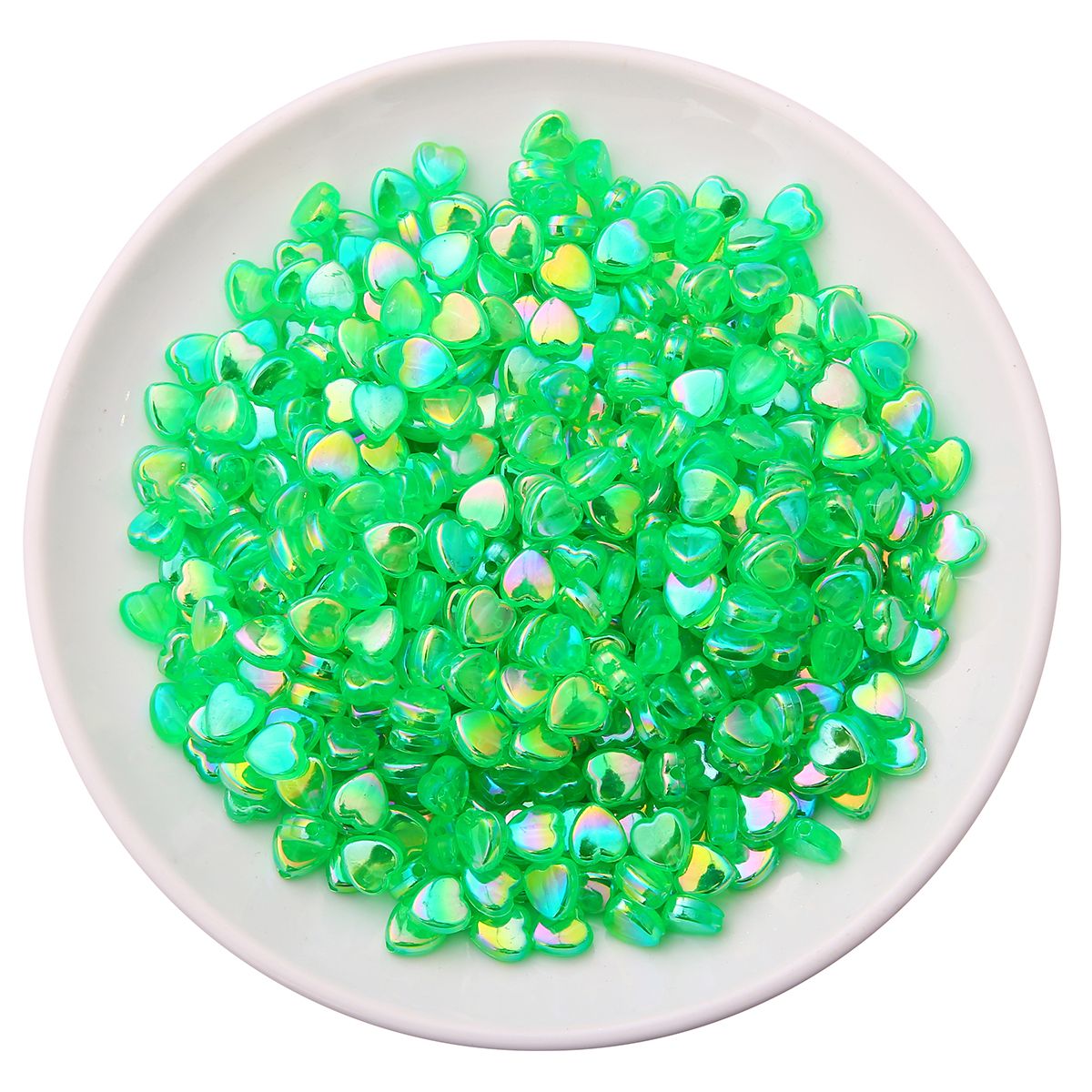 100pcs AB Color Five-pointed Star Heart-shaped Acrylic Loose Spacer Beads for Jewelry Making