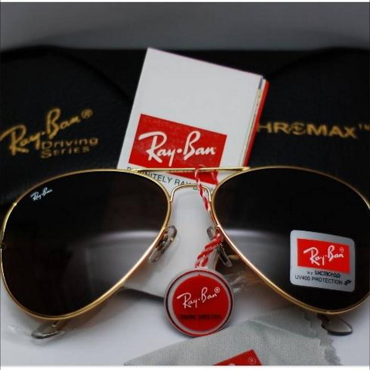 Ray-Ban Golden & Black Sunglasses for Men - Sun Glass For Men