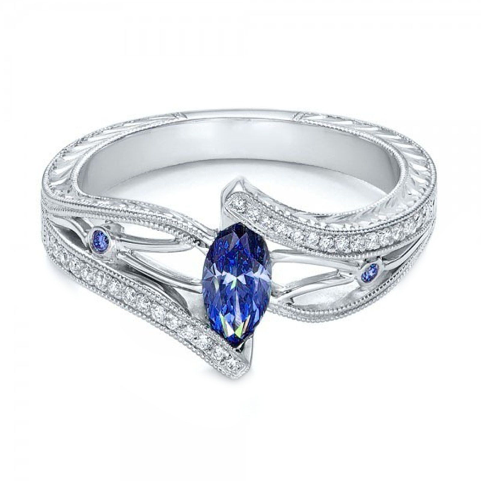 Wedding Band Eye-catching Shiny Surface Alloy Sparkling Wedding Ring Jewelry Birthday Gift for Party