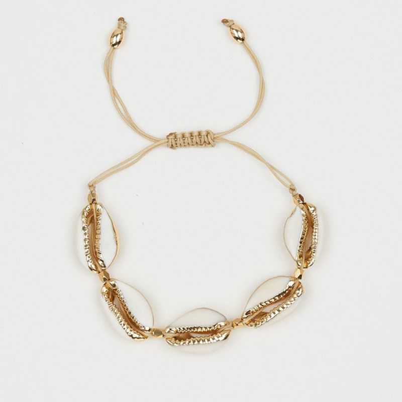 2019 Hot Fashion Cowrie Shell Jewelry Bracelets For Women Delicate Gold Color Case Easy Finding Handmade Bracelet For Women