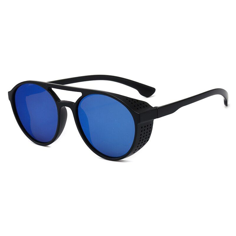 3Retro Steampunk Sunglasses Round Men Women Fashion Style Circular Glasses Steam Punk Shields Sunglasses HD Lenses Sun Glasses