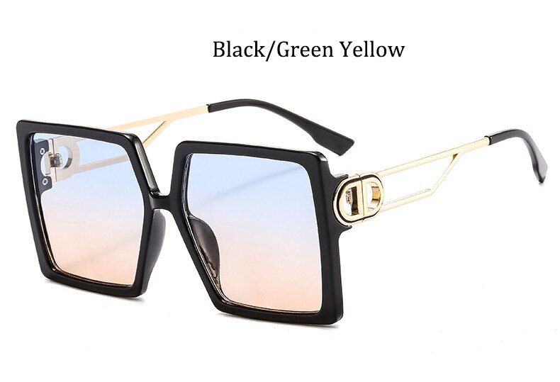 Black Green YellowSquare sunglasses 2020 Luxury Sunglasses Women Brand Designer Gradient Shades glasses female sunglasses wholesale