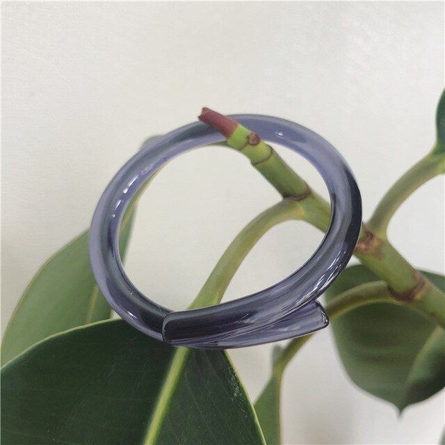 HUANZHI 2020  Colorful Transparent Acrylic Twisted Open Rings for Women Korea Chic Resin Staggered Ring Party Jewelry Gifts