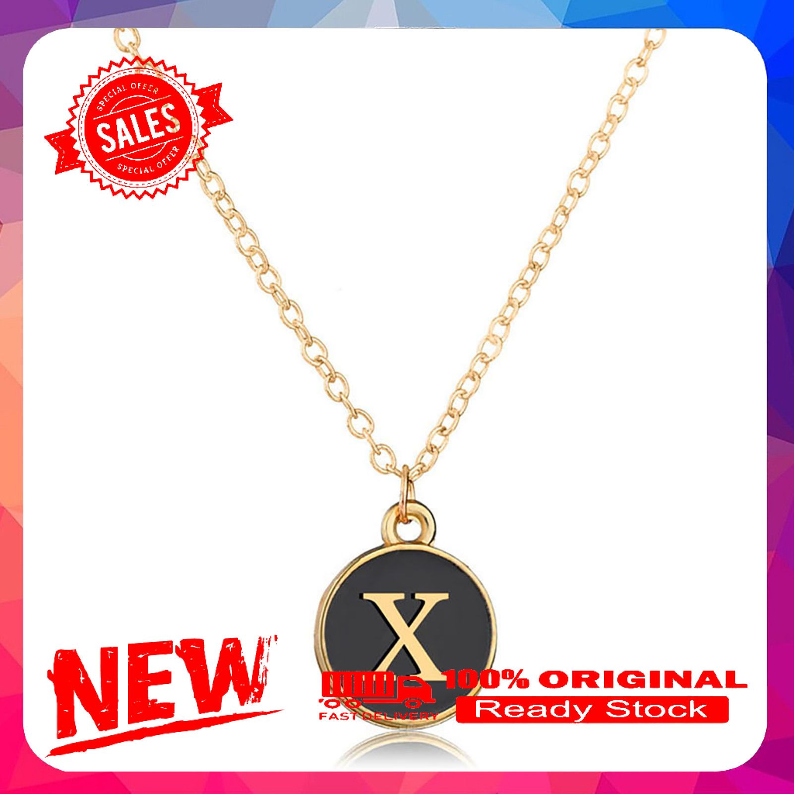Double-layer Unisex Letter Pendant Cool Chain Bracelet for Party
