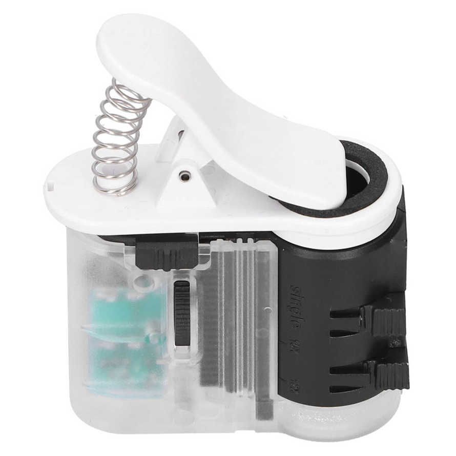 7-27X UV Lamp Phone Clip Magnifier Microscope for Porcelain Jewelry Identification