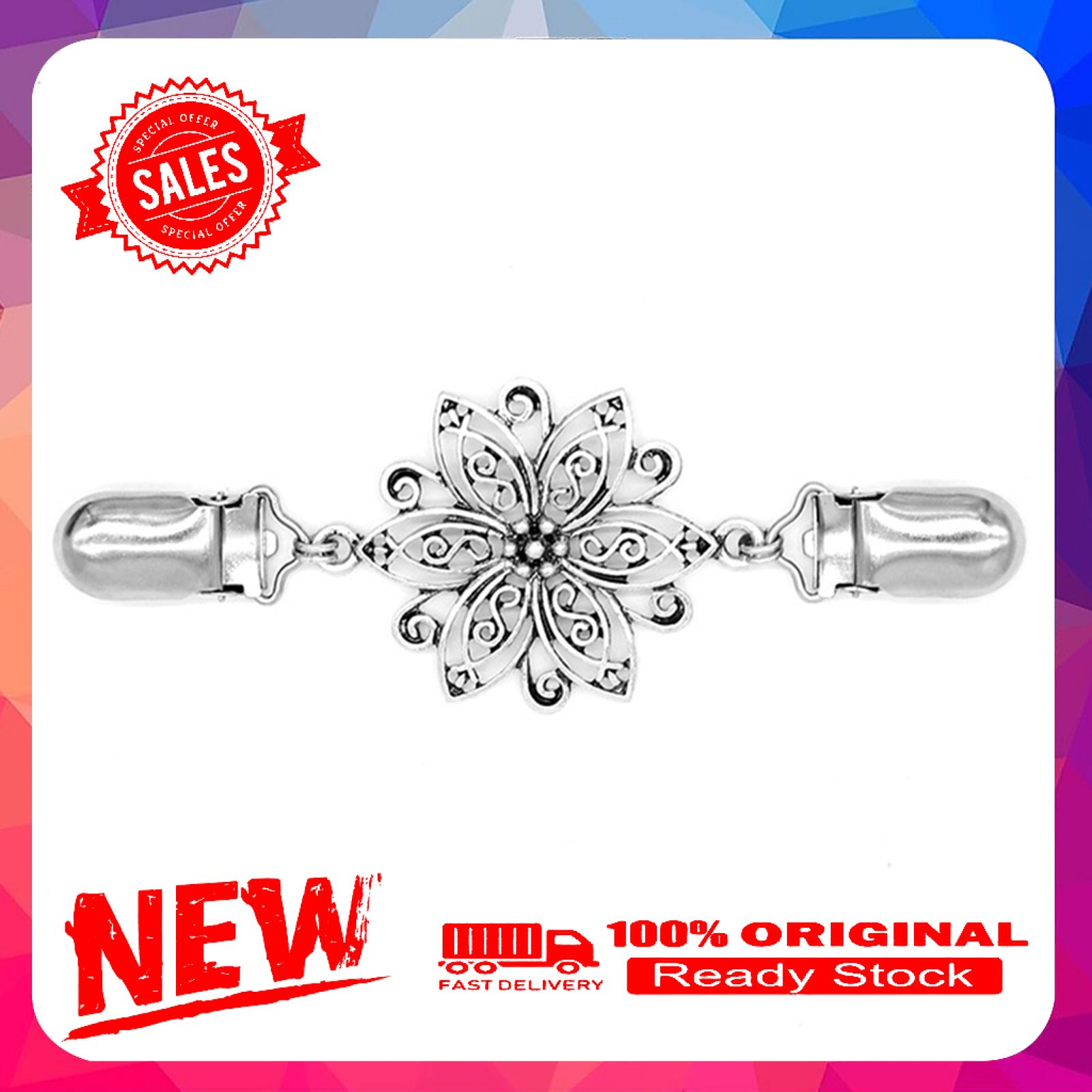 Brooch Flower Pendant Hollow Design Clothes Decor Fashion Brooch Pin for Weeding