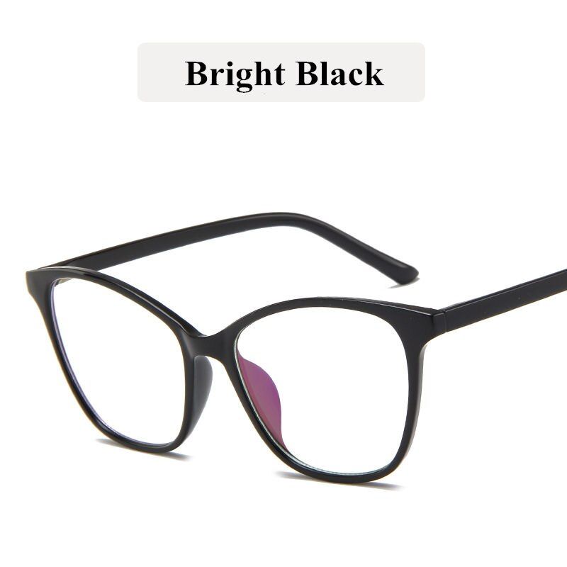 BrightBlackRetro Women Glasses Cat Eyes Transparent Over Size Glasses Frame Brand Design Glasses Female Glasses Frame Optical Frames