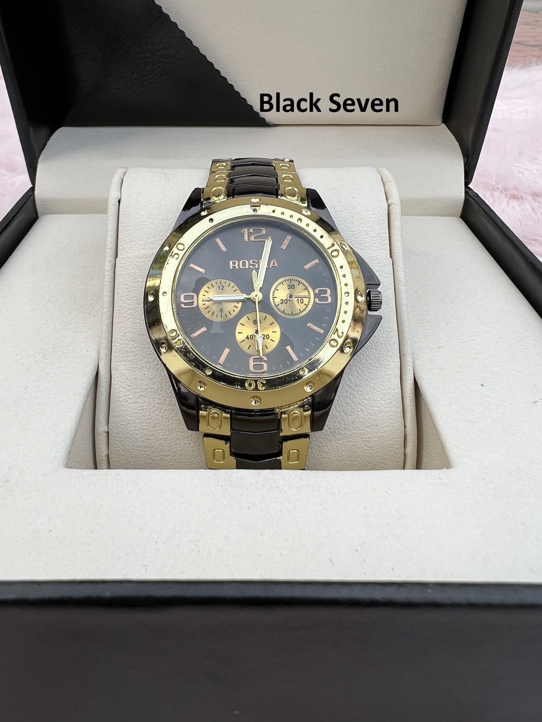 AM ROS Stailess Sleel Strap Elegant Analog Wrist Watch For Men