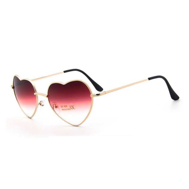 C4 redHAPTRON fashion Heart Shaped Sunglasses women metal clear red lens glasses Fashion heart sun glasses Mirror oculos de sol