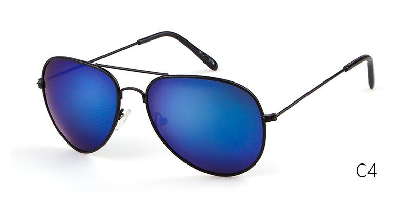 C4 BLACK BLUEWHO CUTIE 2021 Pilot Sunglasses Women Men Brand Design Metal Frame Mirror Lens Aviation Sun Glasses Male Reflective Lens S198