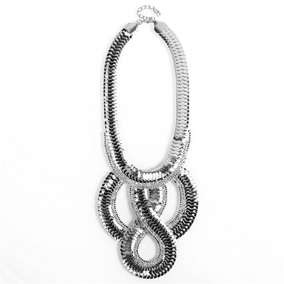 European Style Fashion Gorgeous Fish Scale Weave Bib Choker Necklace  Jewelry