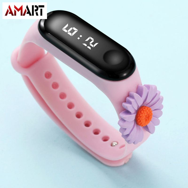 Led Cartoon Children Waterproof Electronic Watch Student Sports Touchs Watch for Girls Boys