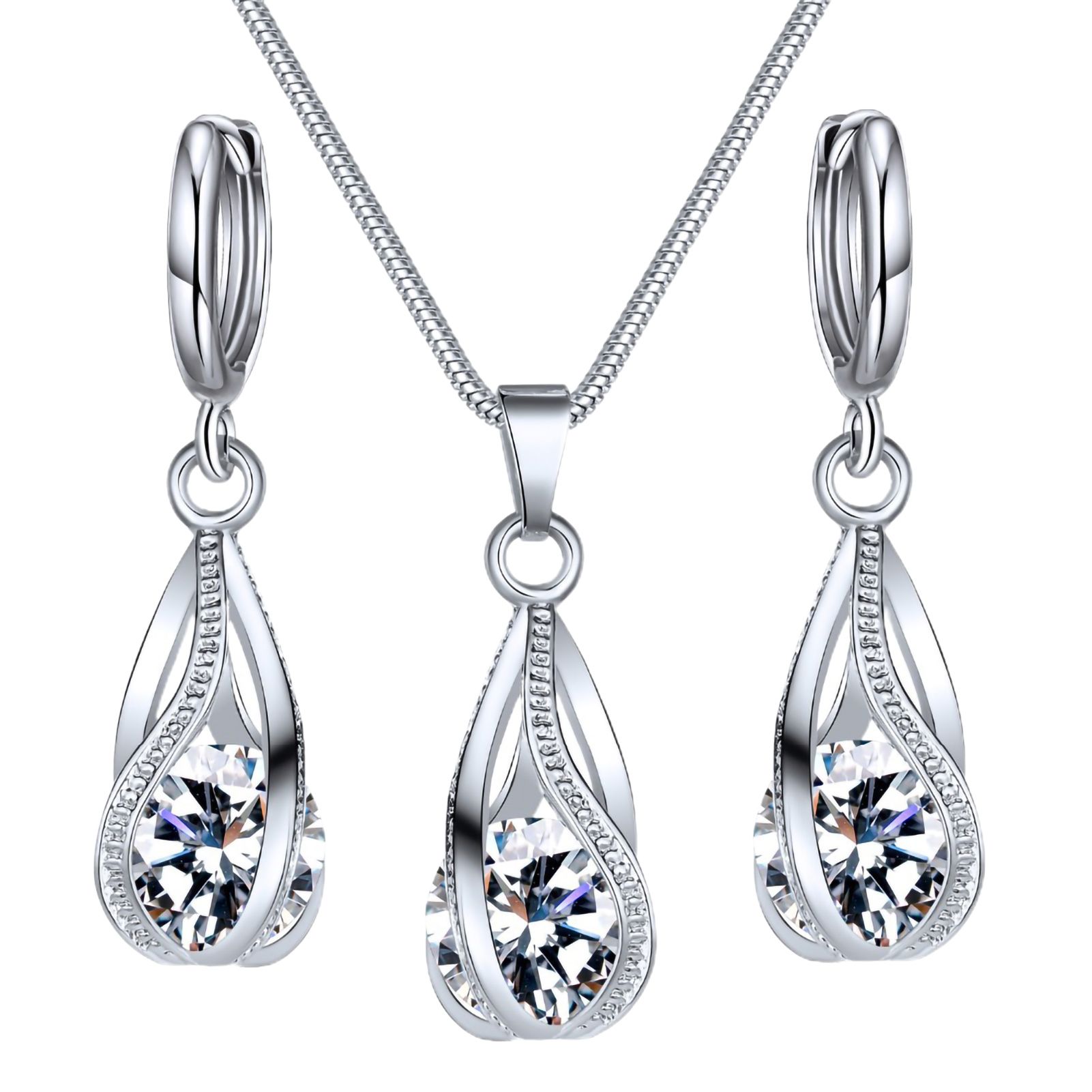 Earrings Neckle Set Porle ury Earrings Neckle Set