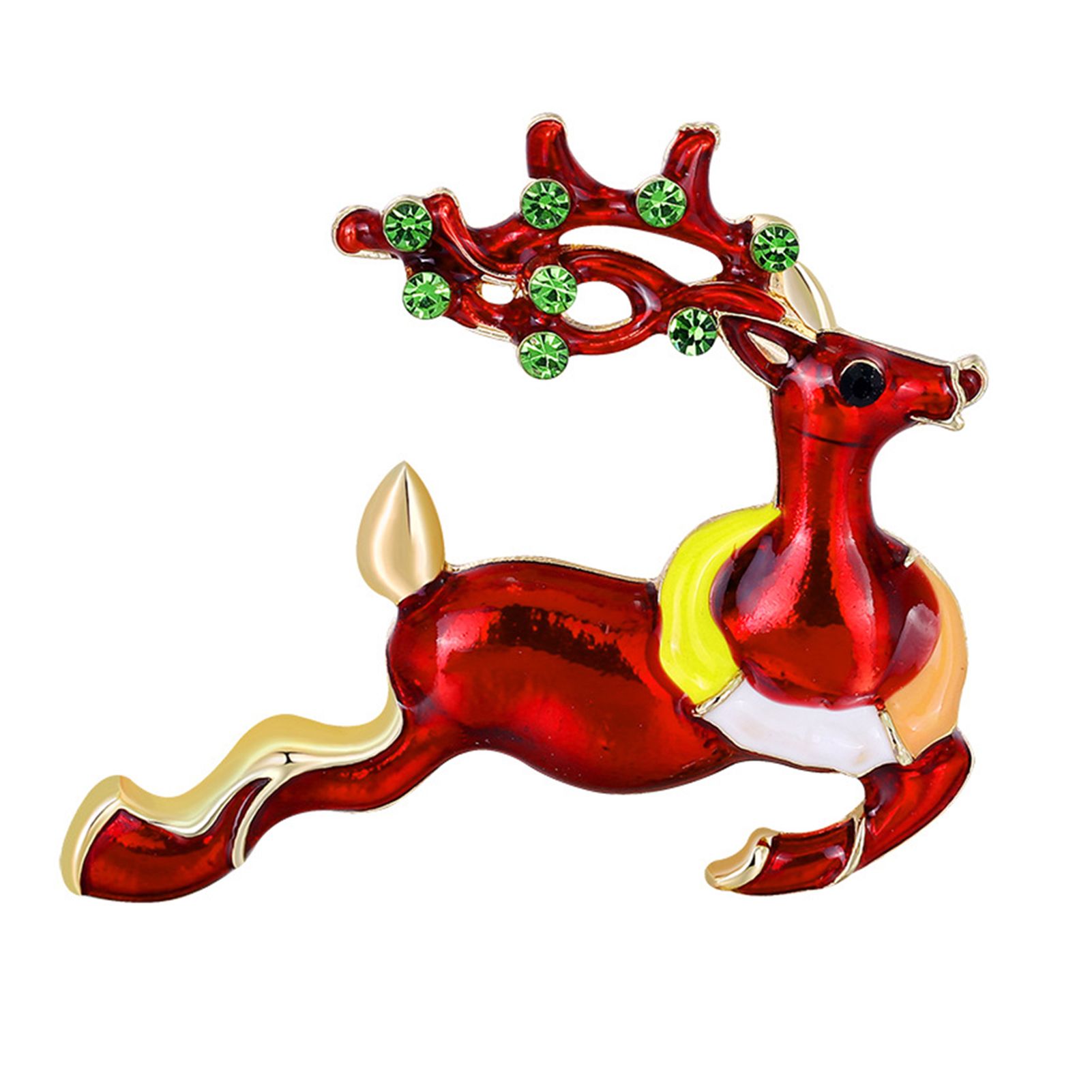 Enamel Pin Christmas Deer Shape Christmas Deer Shape Brooch Pin