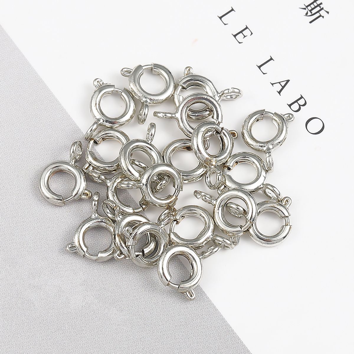 10/20Pcs 6mm Spring Ring Clasp With Open Jump Ring Clasp For Chain Necklace Bracelet Connectors Jewelry Making
