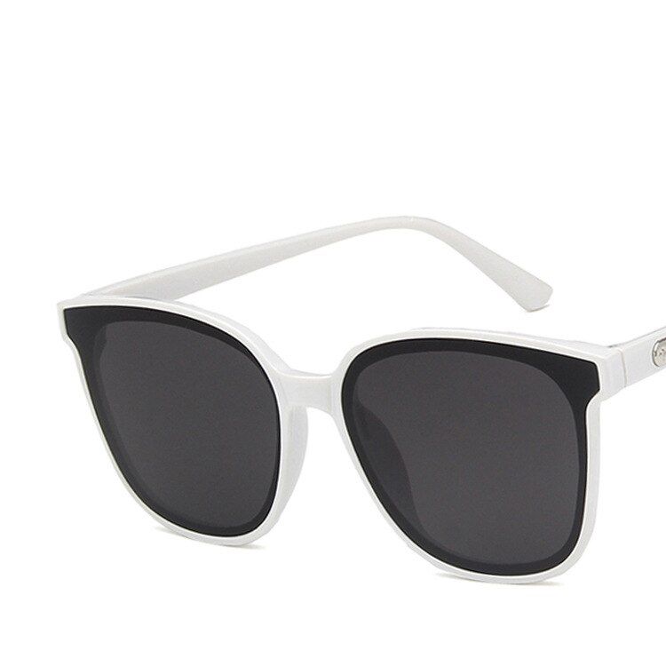 White-GrayOrange Square Sunglasses High Quality Women Fashion 2020 Ins Round Face Retro Eyeglasses Tide Dream Visit Glasses