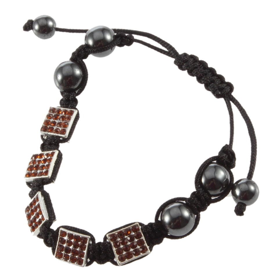Exquisite Square Style Crystal Beads Friendship Charms Bracelet For Female
