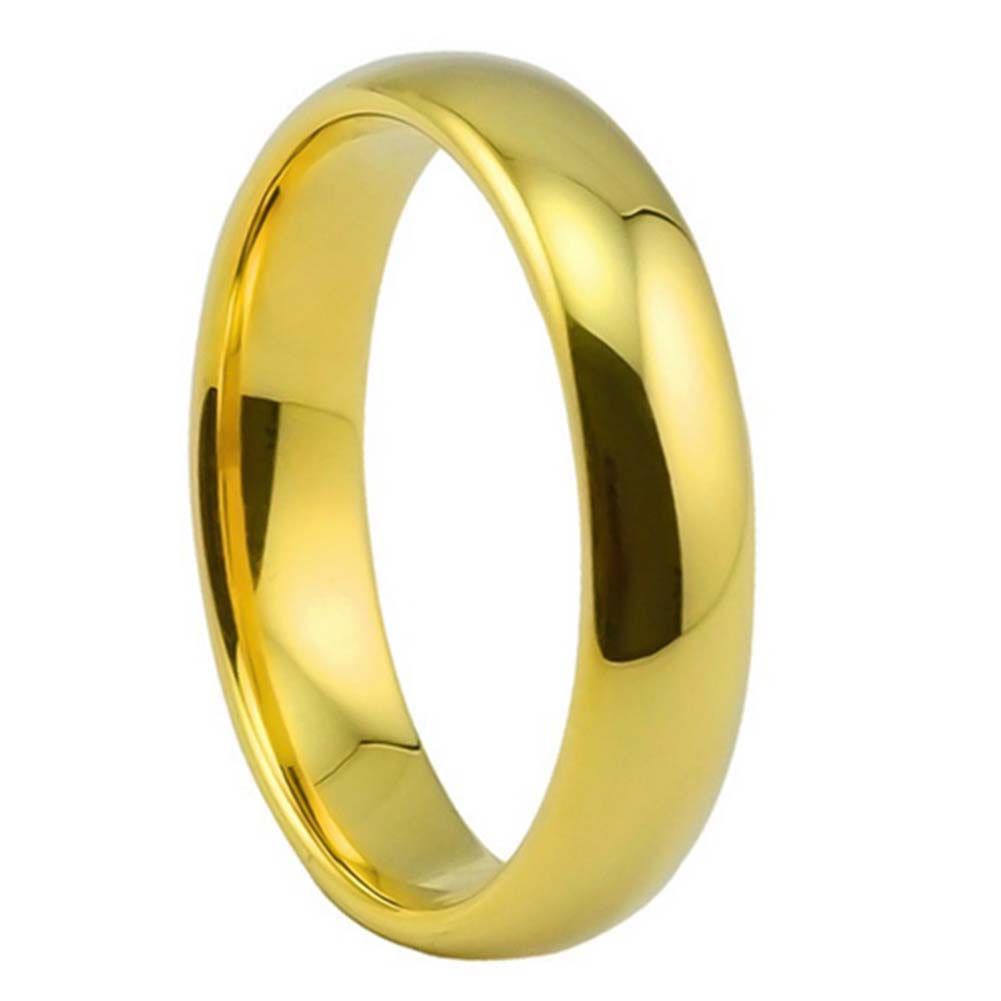 Fashion Unisex Fine Polishing Dome Stainless Steel Finger Ring Wedding Jewelry