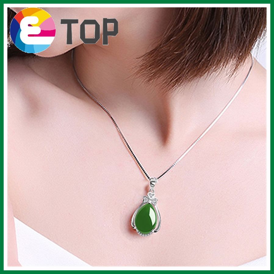 Four-Leaf Clover Hetian Jade Pendant With Natural Spinach Green Jade Jasper Necklace Jade Pendant Clover Pendant