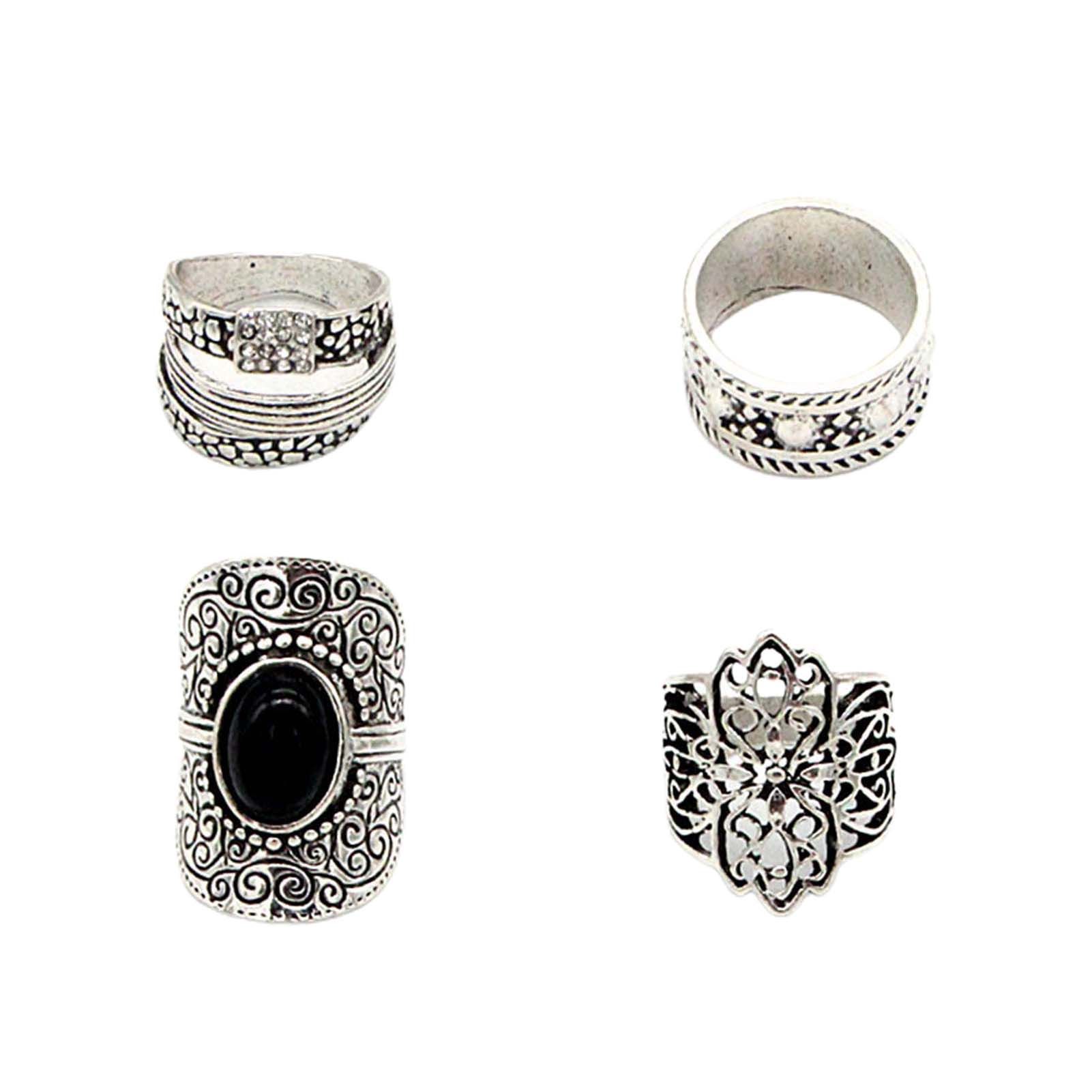 Knuckle Rings Polishing Hollow Carved Pattern Knuckle Rings