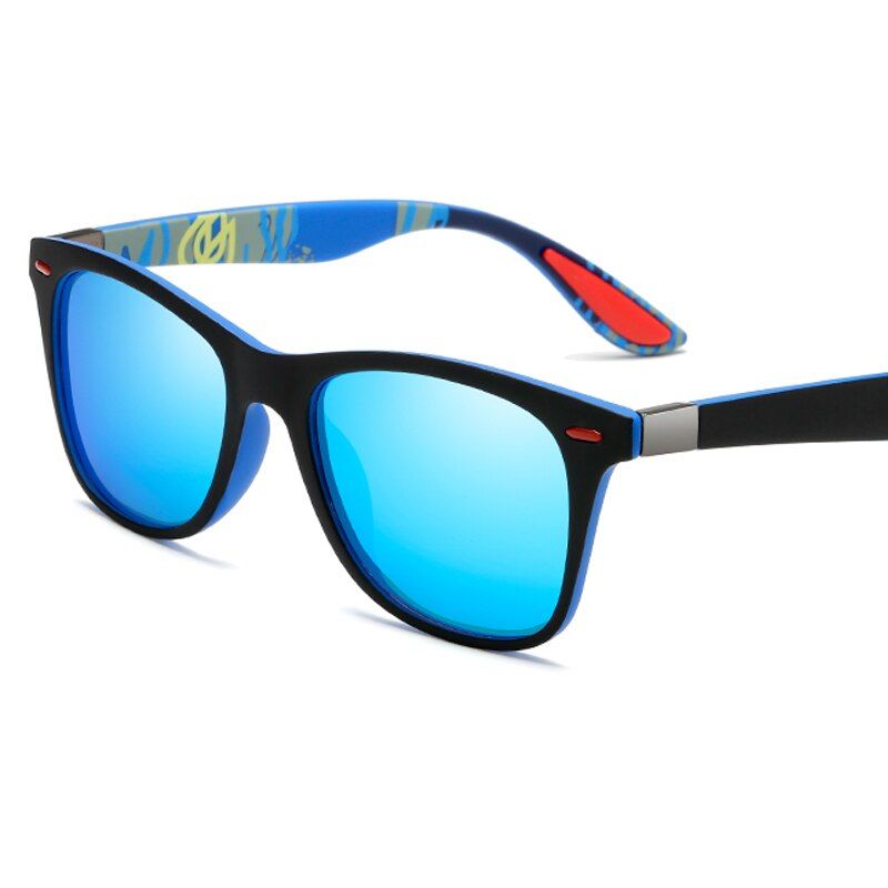 P22blackblueblue2021 BRAND DESIGN Classic Polarized Sunglasses Men Women Driving Square Frame Sun Glasses Male Shades Goggle UV400 Oculos De Sol