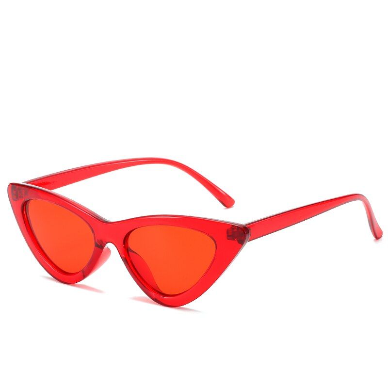 8New Triangle Cat Eye Sunglasses Women Brand Designer Blue Fashion Sun Glasses For Women Trendy Tinted Color Shade UV400