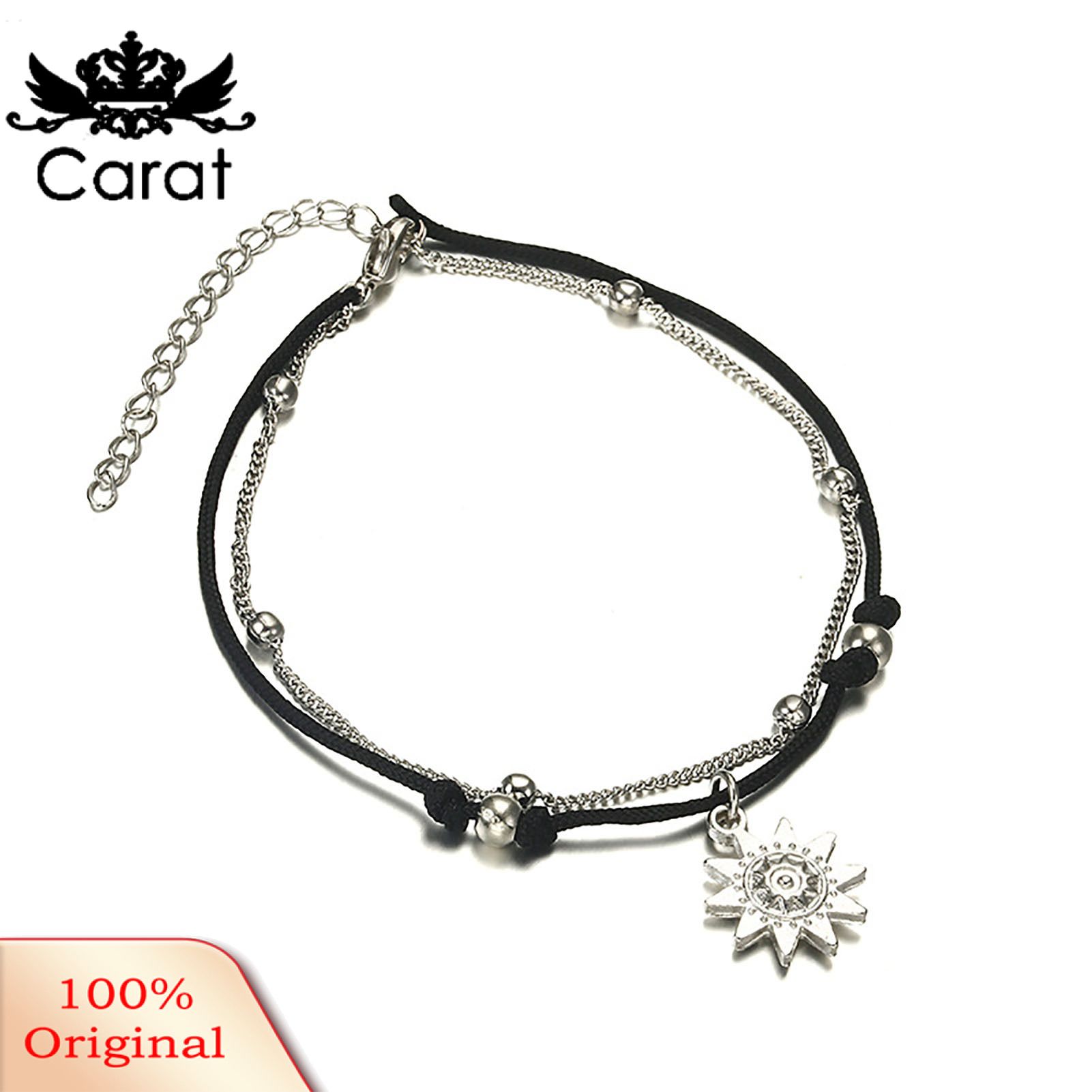 Women Ankle Chain Durable Long-lasting Double-layer Lady Anklets