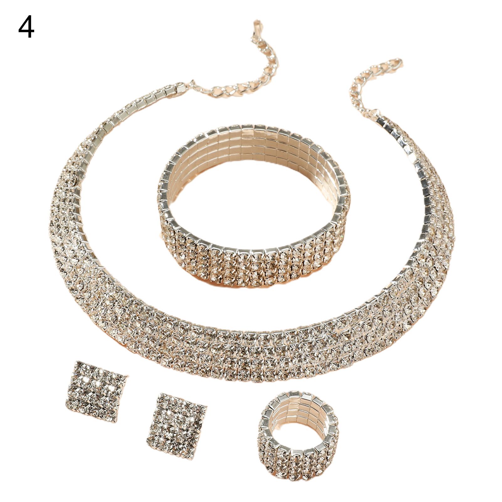 Bridal Neckle Eargs Brelet g Extension Chain Gothic Choker Neckle Stud Eargs Brelet g