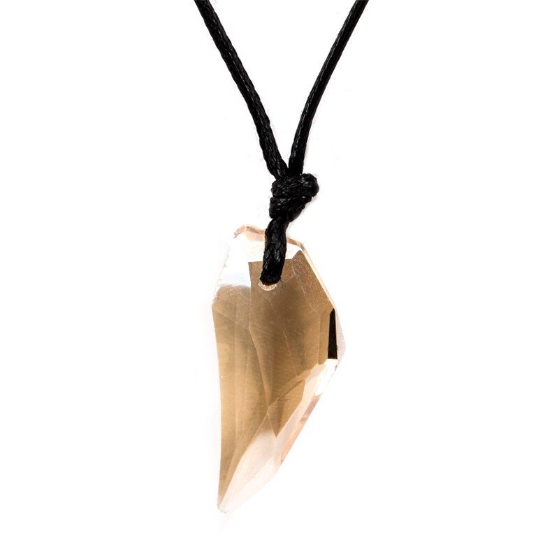 Vintage Punk Wolf Tooth Dragon Crystal Leather Chain Necklace For Men Women Ethnic Tribal Stark Wolf Fang Tooth Choker Necklace