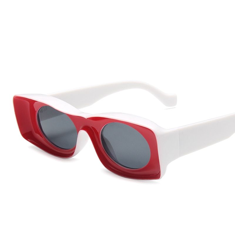 C2 Red Grey2020 Square Hip Hop Sunglasses Women Men Fashion Funny Sun Glasses Unisex Unique Oval Candy Color Eyeglasses Gafas UV400
