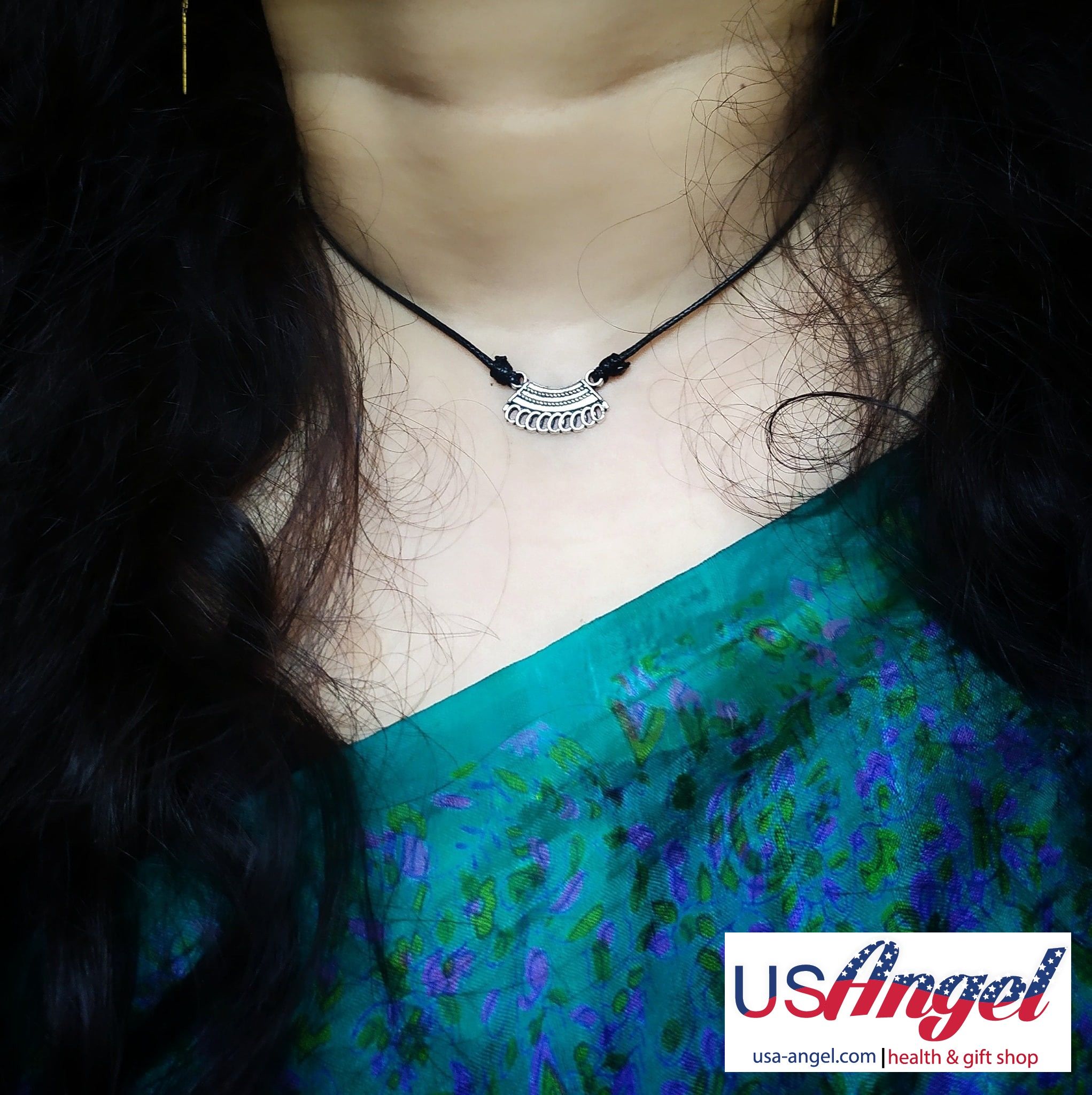 Neckless for women Indian Metal china thread with adjustable knot