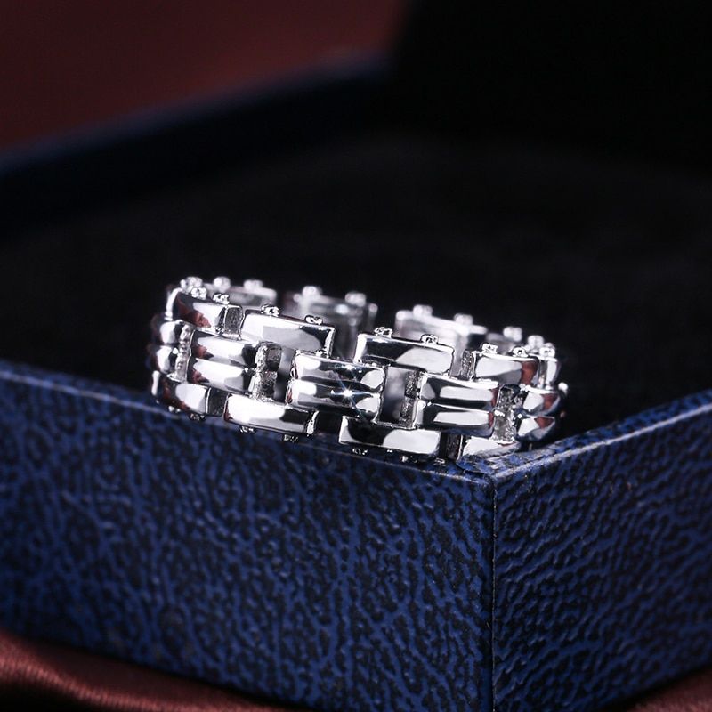 Huitan Ancient Rome Stylish Punk Strength Men Rings Silver Plated Available Wholesale Lots&Bulk Hollow Male Rings