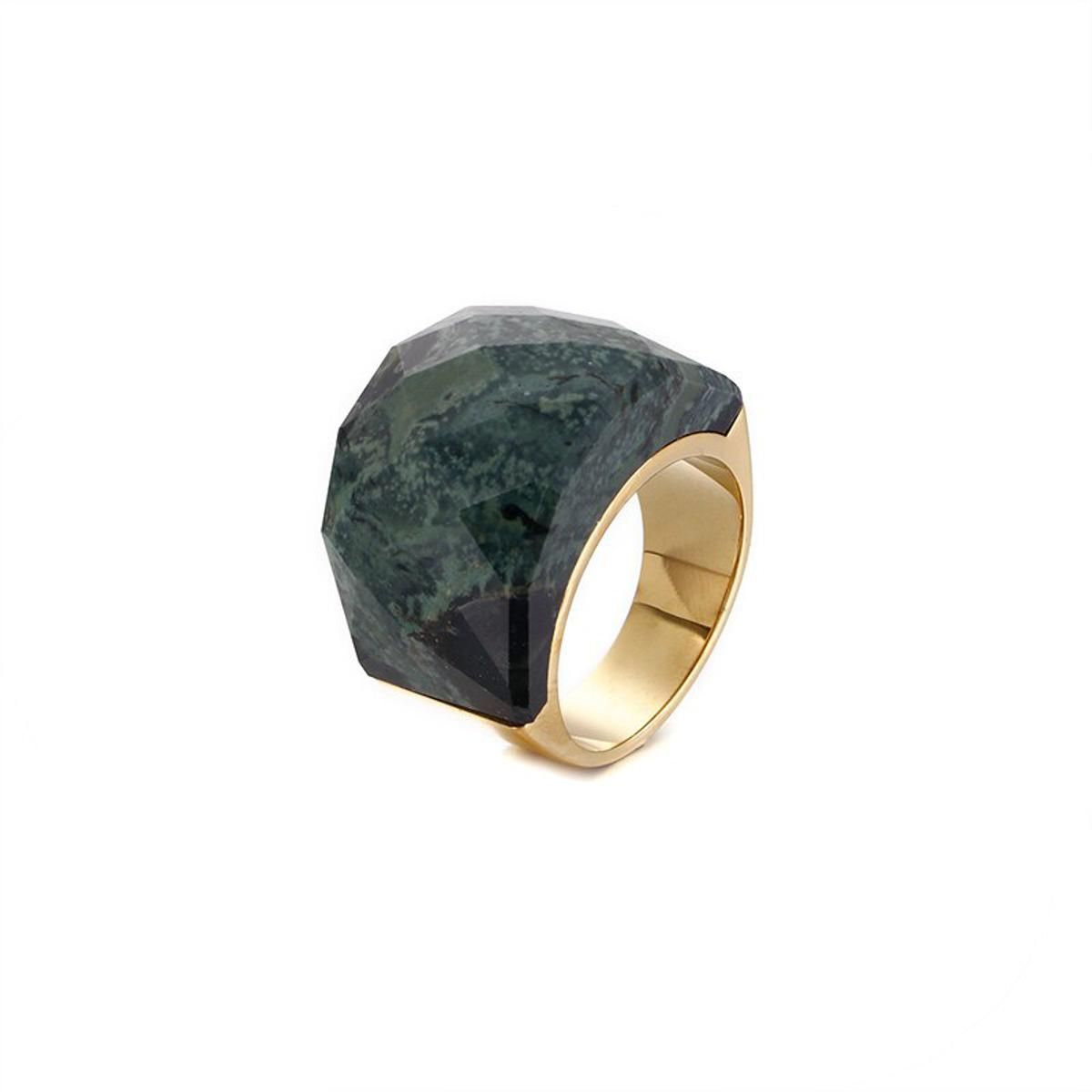 KALEN Fashion Colourful Big Stone Rings For Women Gold Color Stainless Steel Mujer Anillos Wedding Bands Party Jewelry