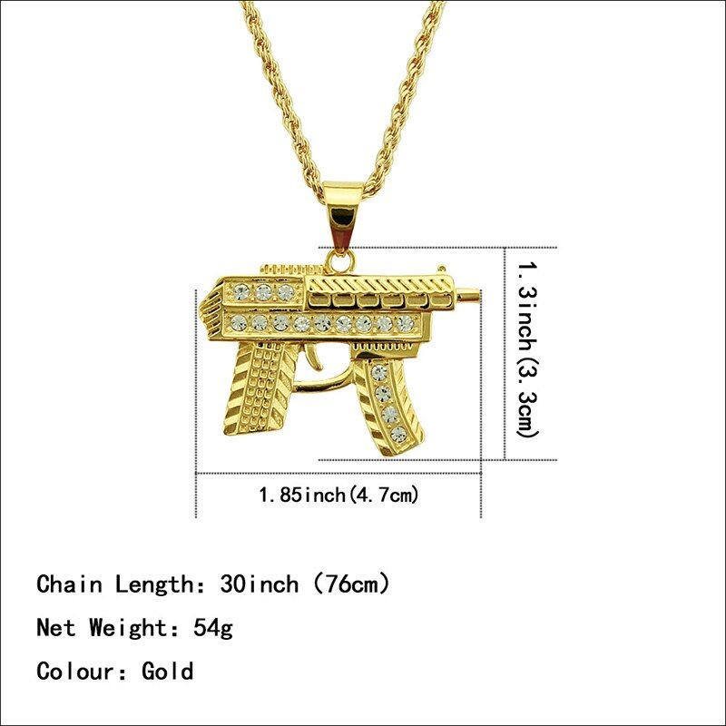 2020 New Fashion AK-47 Pendant Necklace For Men Gold Statement Trendy Pendants Necklace Jewelry Party Wholesale Gifts
