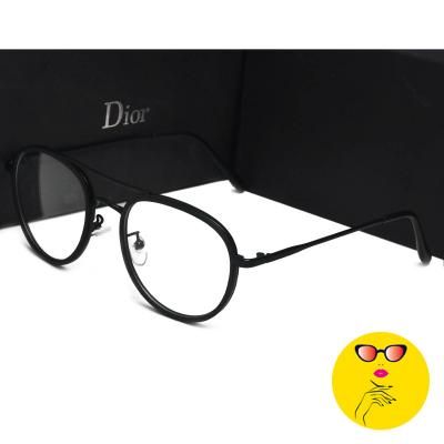 CLASSIC METAL FRAME SLIM TEMPLE DOUBLE BRIDGE CLEAR LENS ROUND HBF - Sun Glass For Men - Sunglasses For Men - চশমা ছেলেদের - Sun Glass For Men