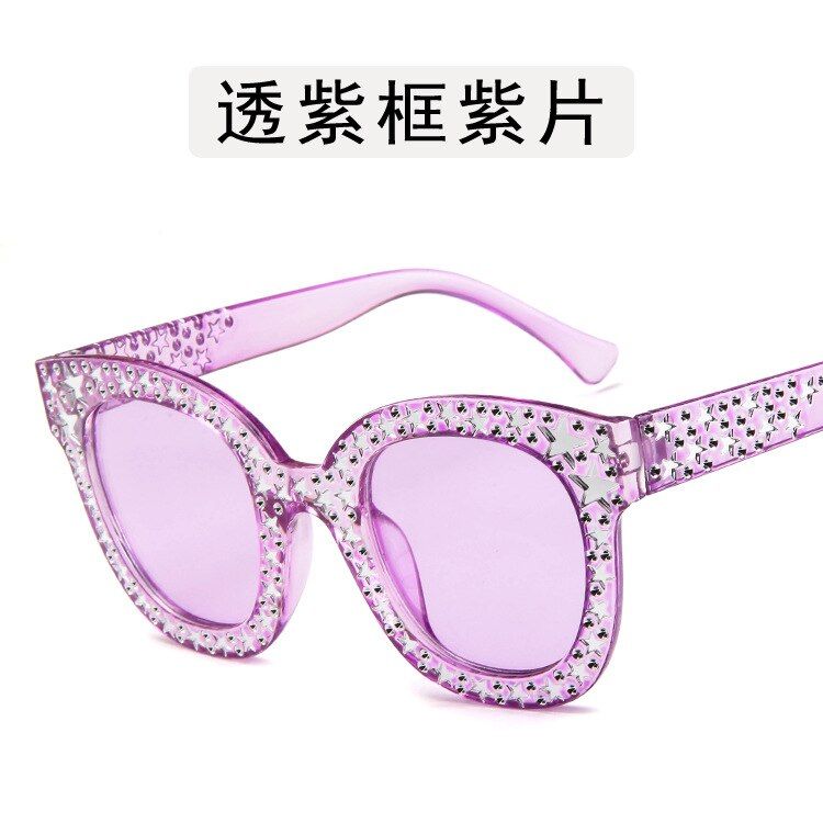 zikuang-zipiannew arrival 2019 bling sunglasses women cat eye ladies fashion sun glasses uv400purple yellow oculos de sol