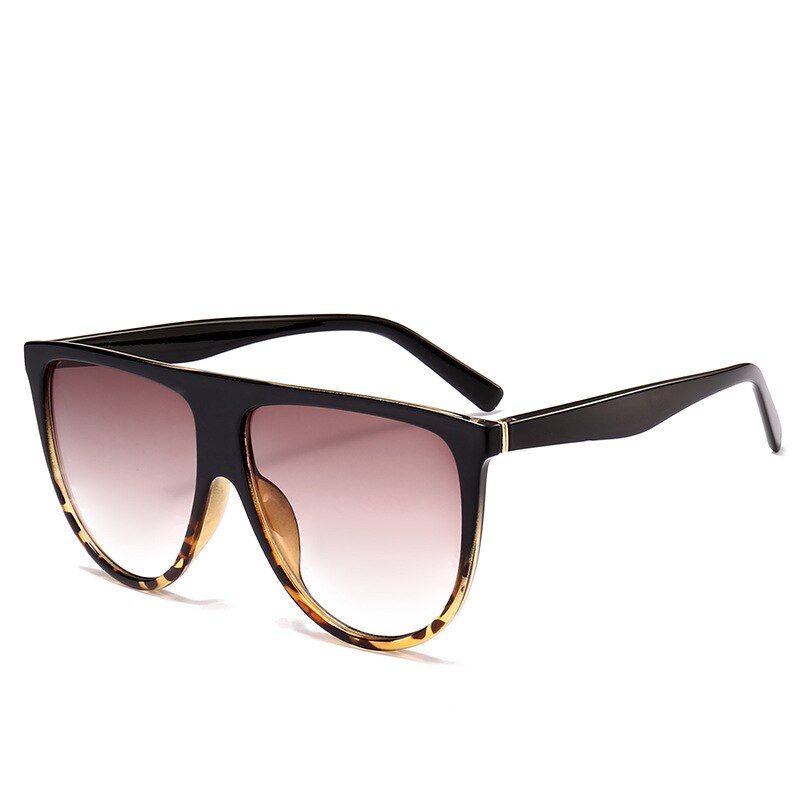 c3GIFANSEE Flat Top Sunglasses Women Luxury Designer Retro Vintage Sun Glasses Female Sunglasses Oversized Black Shades brand