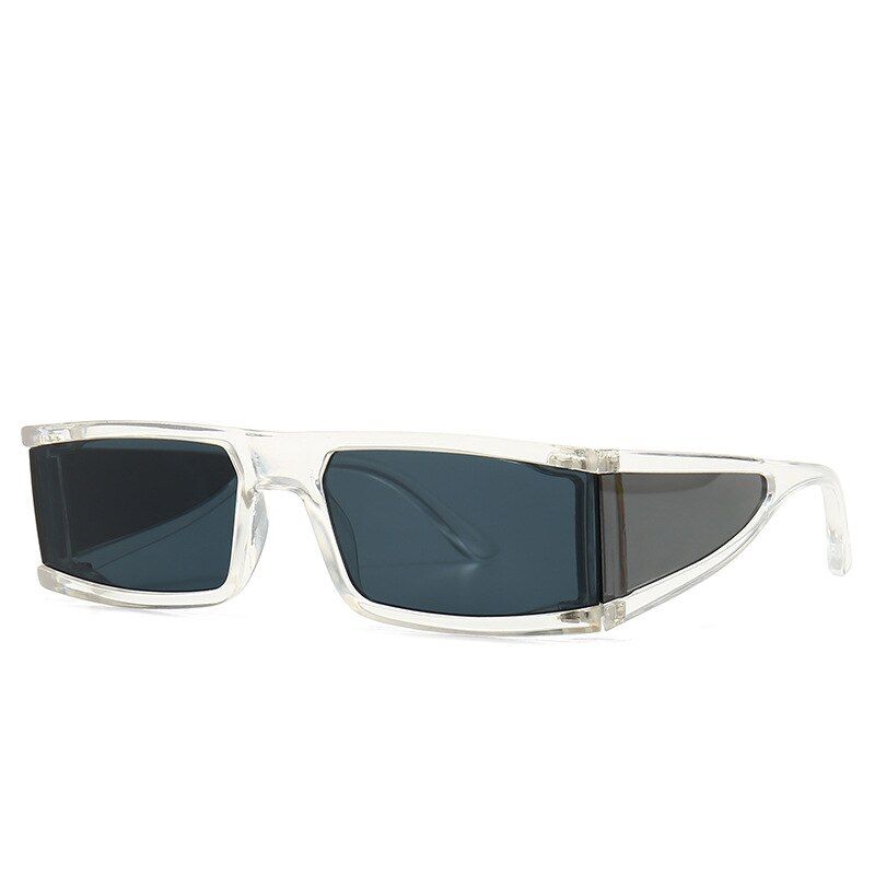 C6 clear gray46198 Oversized Rectangle Personality Sunglasses Men Women Fashion UV400 Glasses
