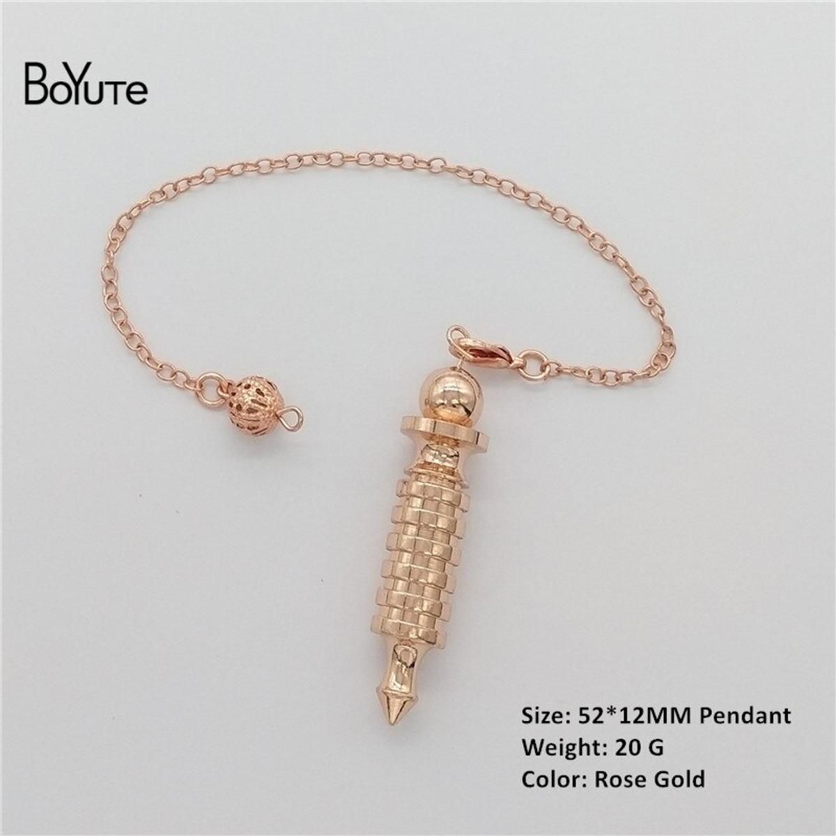 BoYuTe Retail Metal Brass Spiral Cone Concentrated Spirit Pendulum Hypnosis Pendant Divination Jewelry Accessories(null)