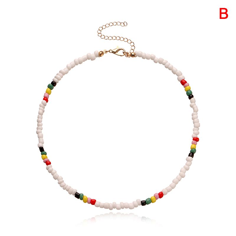Colorful Small Bead Butterfly Star Pendant Choker Bohemia Necklace Women Jewelry