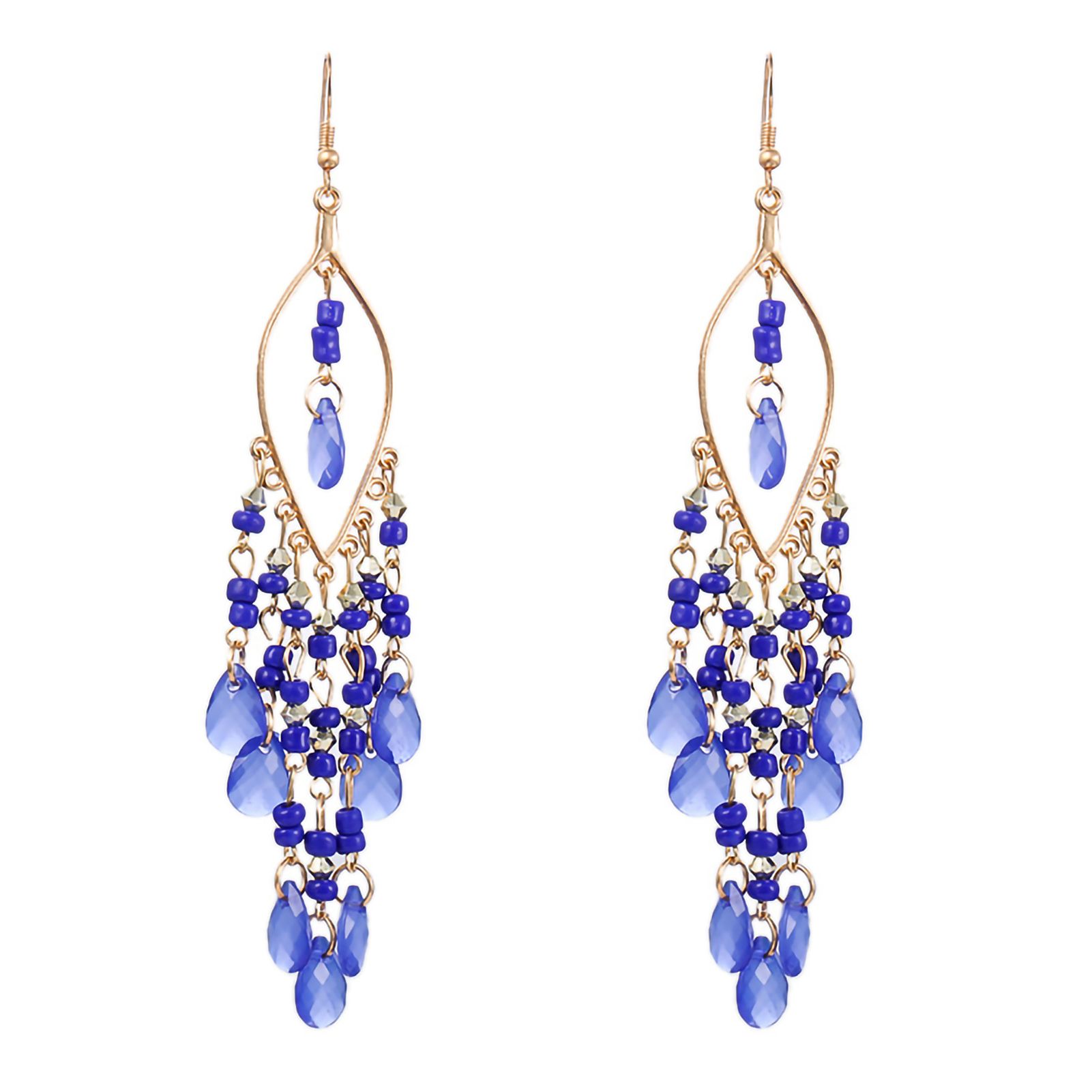 Hook Earrings Wear-resistant Multicolor Long Drop Earrings