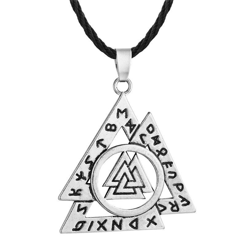 QIAMNI Thors Hammer Mjolnir Viking Lion Cross Amulet Pendant Necklace for Men Norse Scandinavian Talisman Viking Jewelry Bijoux