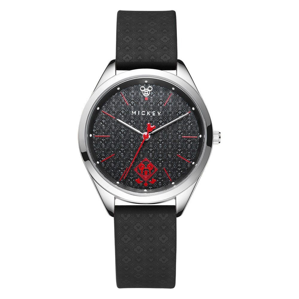 Disney Mickey Mouse Women Quartz Wristwatch 3Bar Waterproof Simple Fashion Cute Round Leather Strap Women Watches Gift Buckle