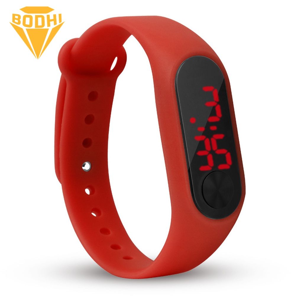 BODHI Outdoor LED Number Display Outdoor Sports Digital Kids Wrist Watch Wristband