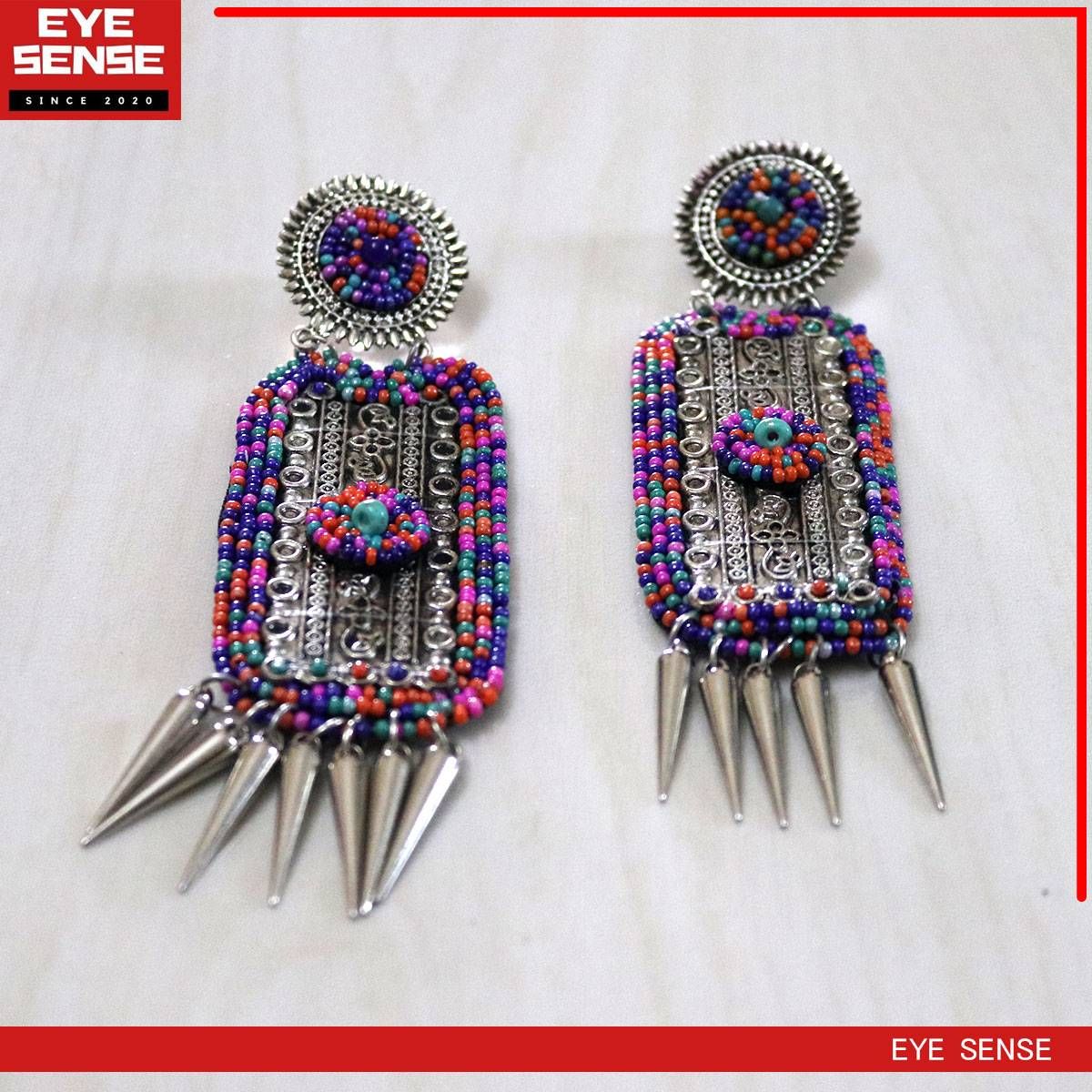 German Silver Ear Rings Jhumka with multi Puthi For Women and Girls