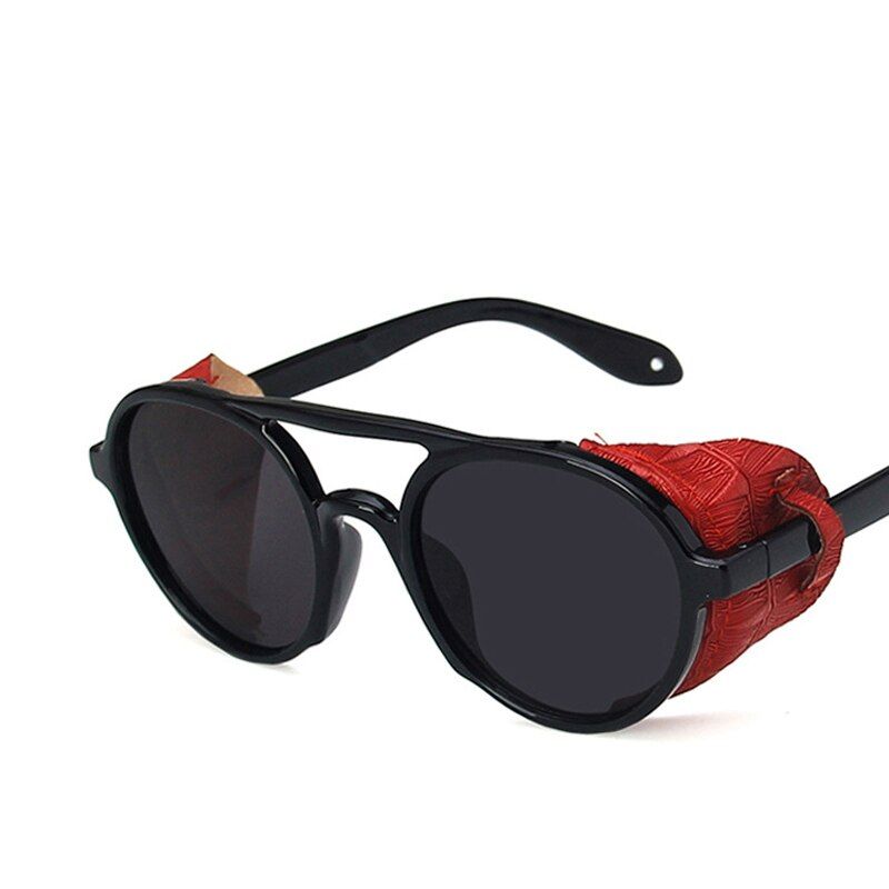 Colour32021 Sunglasses Brand Design Round Sunglass Men Women Vintage Punk Sun glasses UV400 Shades Eyewear Oculos de sol