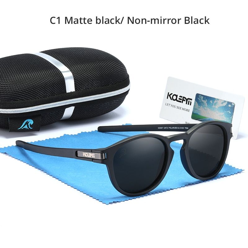KDEAM Skateboarding Stylish Polarized Sunglasses Men Flexible TR90 Frame Keyhole Bridge Mirror Coating Sun Glasses Women KD997-C1-Exclusive