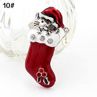 Women's Snowman Boot Wreath Santa Rhinestone Enamel Brooch Pin Christ Gift